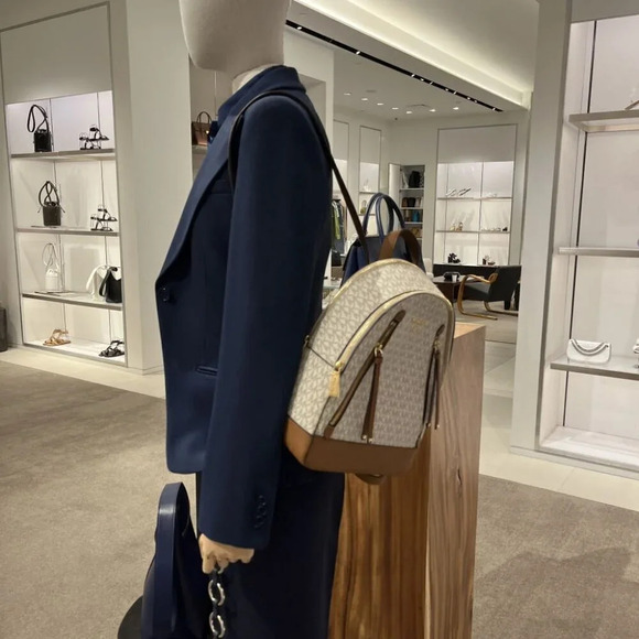 Michael Kors Brooklyn Medium Logo Backpack 30H1GBNB2B-Vanilla main image 5